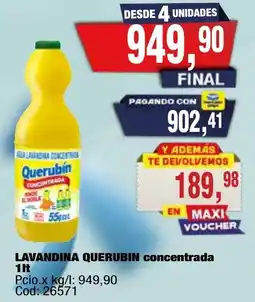 Maxiconsumo Querubín lavandina concentrada oferta