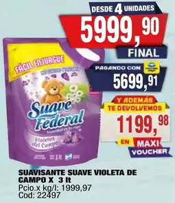 Maxiconsumo Suave Federal suavisante suave violeta de campo oferta