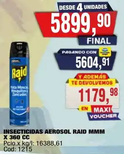 Maxiconsumo Raid insecticidas aerosol oferta