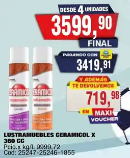 Maxiconsumo Lustramuebles ceramicol oferta