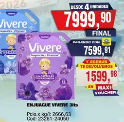 Maxiconsumo Vivere enjuague fragancias intensas oferta