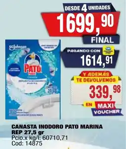 Maxiconsumo Pato canasta inodoro marina oferta