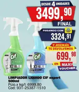 Maxiconsumo Cif limpiador liquido cif expert oferta