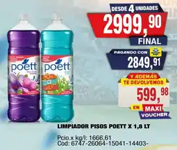 Maxiconsumo Poett limpiador pisos oferta