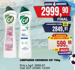 Maxiconsumo Cif limpiador cremoso oferta