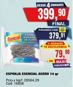 Maxiconsumo Esencial esponja inoxidable de acero oferta