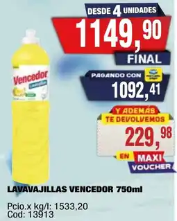 Maxiconsumo Vencedor lavavajillas oferta