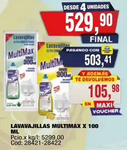 Maxiconsumo Lavavajillas multimax oferta
