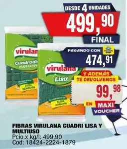 Maxiconsumo Virulana fibras cuadri lisa y multiuso oferta