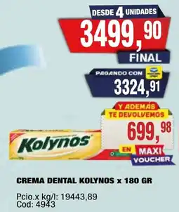 Maxiconsumo Kolynos crema dental oferta