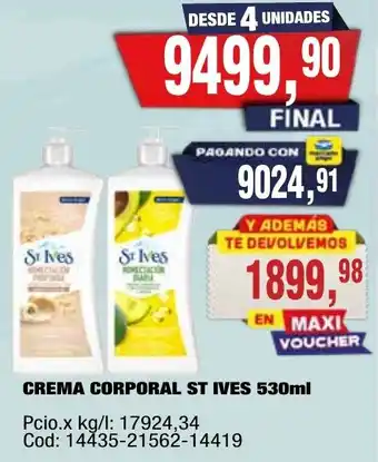 Maxiconsumo St Ives crema corporal oferta