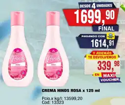 Maxiconsumo Hinds crema rosa oferta