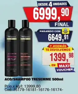 Maxiconsumo Tresemme aco/shampoo oferta