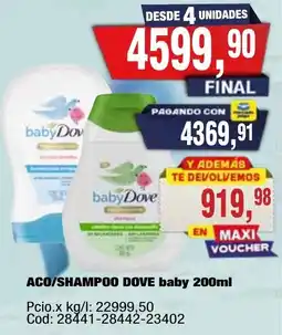 Maxiconsumo babyDove aco/shampoo oferta