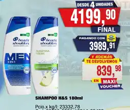 Maxiconsumo head&shoulders shampoo control cas oferta