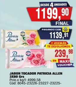 Maxiconsumo Patricia Allen jabon tocadador oferta