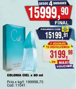 Maxiconsumo Ciel colonia oferta