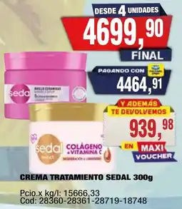 Maxiconsumo Sedal crema tratamiento oferta