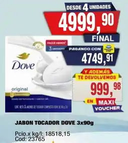Maxiconsumo Dove jabon tocadador oferta