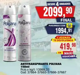 Maxiconsumo Polyana antitranspirante oferta