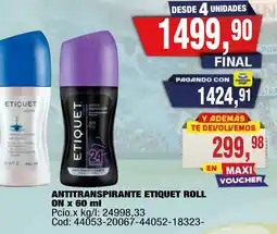 Maxiconsumo Etiquet antitranspirante roll on oferta