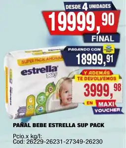 Maxiconsumo Estrella pañal bebe sup pack oferta