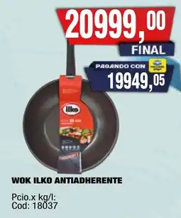Maxiconsumo Ilko wok antiadherente oferta