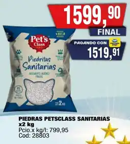 Maxiconsumo Pet's Class piedritas sanitarias oferta