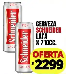 Supermercados Mariano Max Schneider cerveza lata oferta