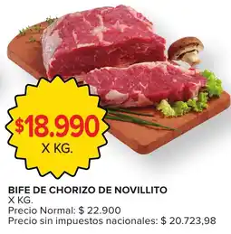 Carrefour Bife de chorizo de novillito oferta