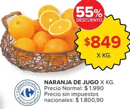 Carrefour Naranja de jugo oferta
