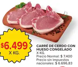 Carrefour Carré de cerdo con hueso congelado oferta