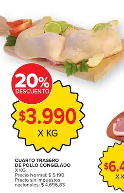 Carrefour Cuarto trasero de pollo congelado oferta