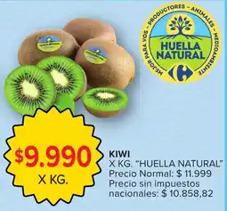 Carrefour Kiwi huella natural oferta