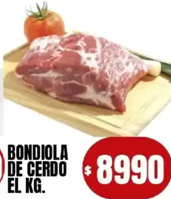 Supermercados Mariano Max Bondiola de cerdo oferta