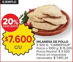 Carrefour Carrefour milanesa de pollo oferta
