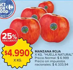 Carrefour Manzana roja "huella natural" oferta