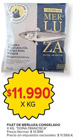 Carrefour Doña Francisca filetes de merluza oferta