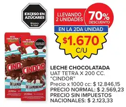 Carrefour Cindor leche chocolatada oferta