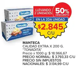 Carrefour Tonadita manteca calidad extra oferta