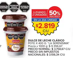 Carrefour La serenisima dulce de leche clasico oferta