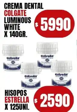 Supermercados Mariano Max Colgate crema dental luminous white oferta