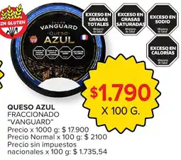 Carrefour Vanguard queso azul fraccionado oferta