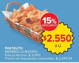 Carrefour Pastelito membrillo/batata oferta