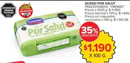 Carrefour Cremac queso por salut fraccionado oferta