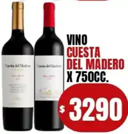 Supermercados Mariano Max Cuesta del madereo vino oferta