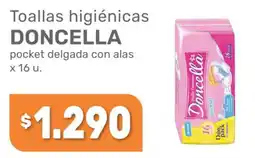 Beltrán Supermercados Doncella toallas higiénicas pocket delgada con alas oferta