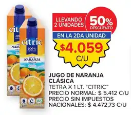 Carrefour Citric jugo de naranja clásica oferta