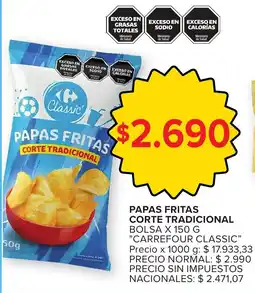 Carrefour Carrefour classic papas fritas corte tradicional oferta