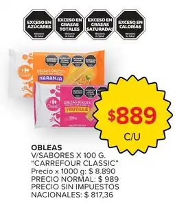 Carrefour Carrefour classic obleas oferta